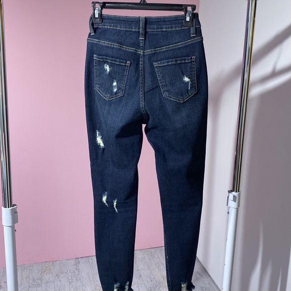 Fashion Nova Jeans 3 distressed high waist skinny summer spring - Picture 6 of 8